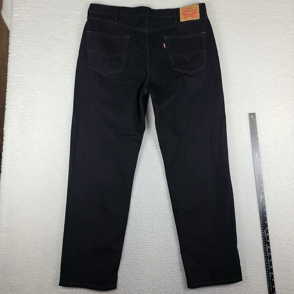 Levi's 550 Jeans Mens 40x34 Black Wash Relaxed Fit Straight Leg Cotton Denim
